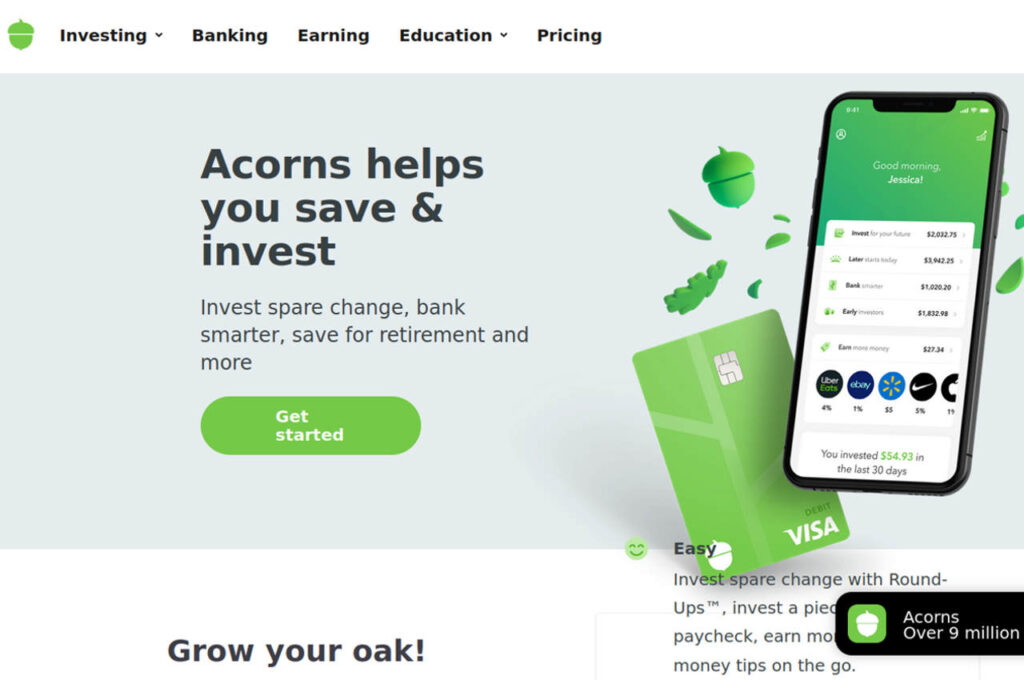 How does the acorns platform work?