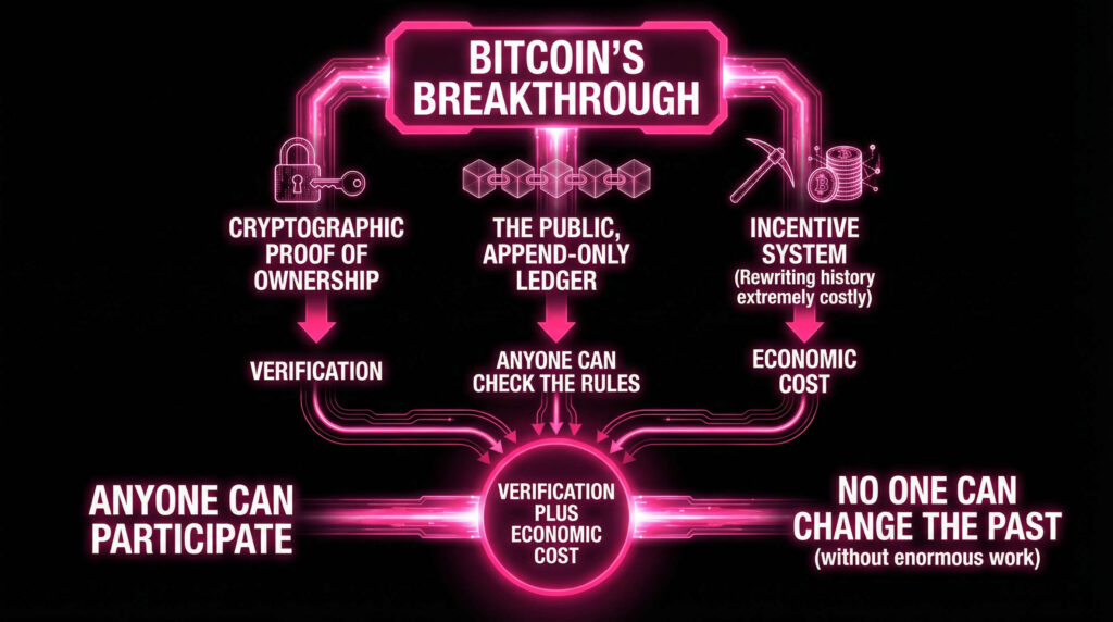 Bitcoin breakthrough over modern thinking and struggles