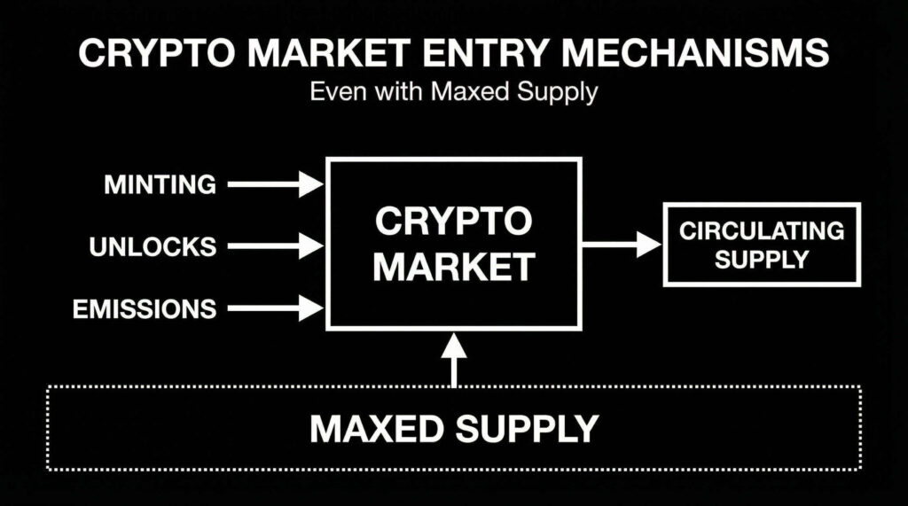 Crypto market maximum supply challenges