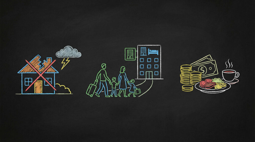 House insurance helps family into motel hotel after unfortunate event